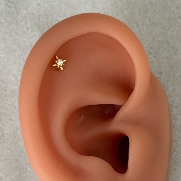 Gold Crystal Star Burst Cartilage Earring 

Brand New - Picture 1 of 4